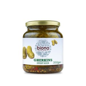 BIONA ORGANIC PICKLED GHERKINS 350G