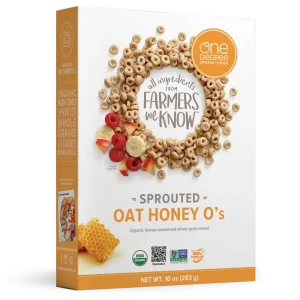 One Degree Organic Foods Sprouted Oat Honey O’s – 283g