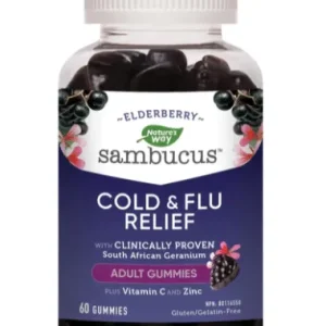 Nature’s Way Sambucus Cold & Flu Relief Adult 60 Gummies