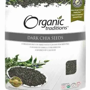 Organic Traditions Dark Chia Seeds – 454g
