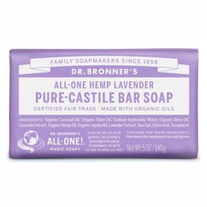 Organic Soap Bar – Lavender 140g (Dr Bronner’s) *Face/Body/Hair