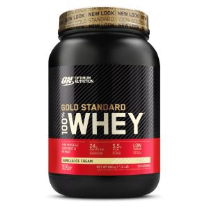 OPTIMUM NUTRITION GOLD STANDARD WHEY VANILLA ICE CREAM 908G