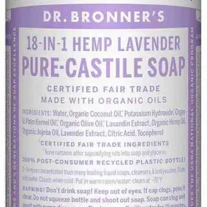 Dr. Bronner’s Organic Pure Castile Liquid Soap: Lavender – 473mL