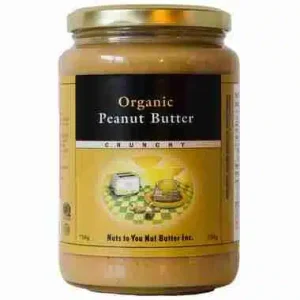 Nuts To You Nut Butter Organic Crunchy Peanut Butter – 750g