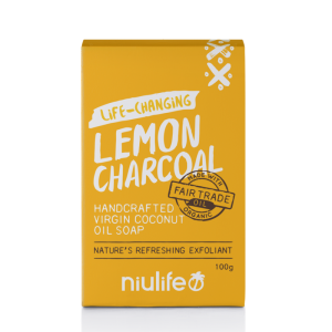 Organic Soap Bar – Lemon Charcoal Virgin Coconut Oil 100g(Niulife)
