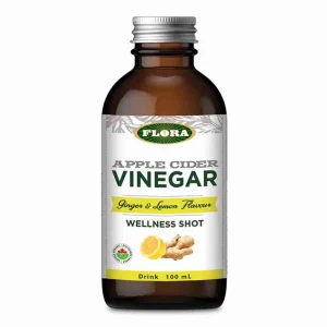 Flora Apple Cider Vinegar Ginger and Lemon Flavor Wellness shot; 100mL