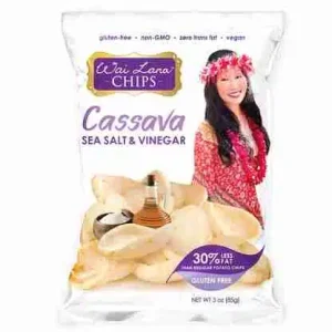 Wai Lana Cassava Chips: Sea Salt & Vinegar – 85g
